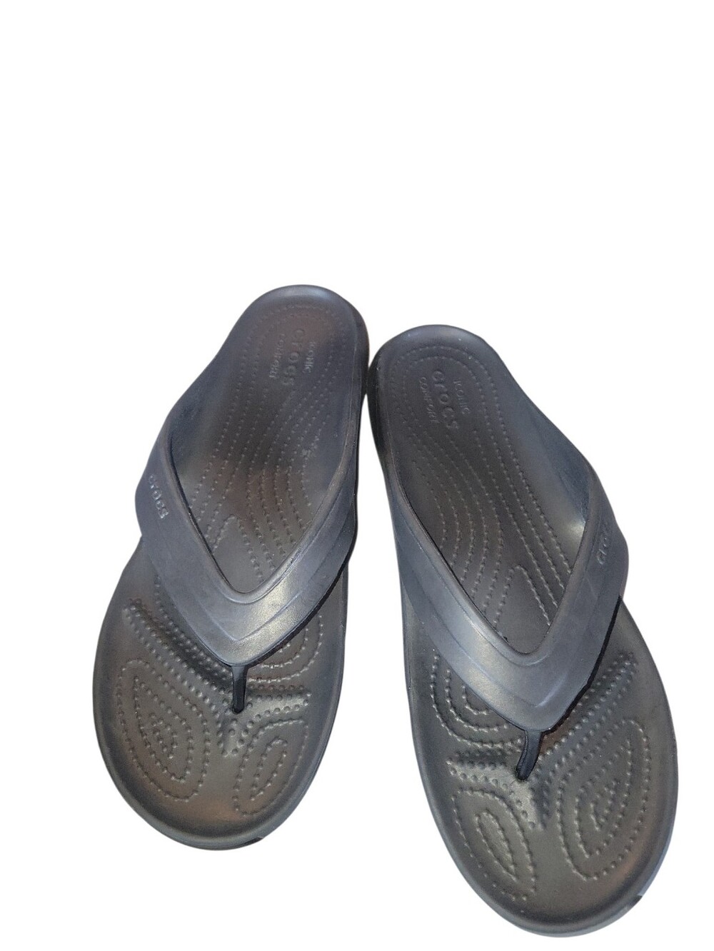 CROCS Unisex Black Kadee II Flip Slide Sandals M8 W 10